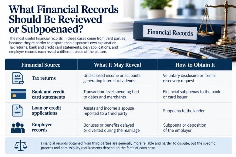 What Financial Records Should Be Reviewed or Subpoenaed?